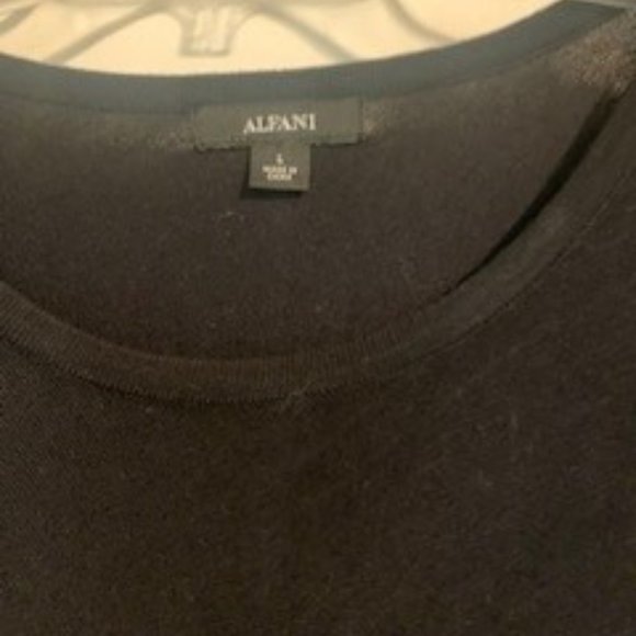 Alfani Asymmetrical Striped Sweater - Large - Picture 3 of 5